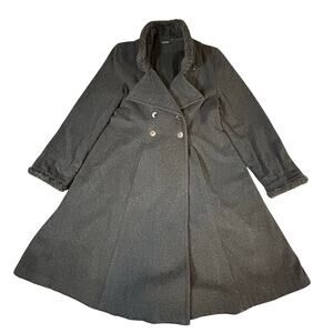 Hilary Radley Heavy Wool Pea Coat Large Jacket Made‎ in Canada Size 14